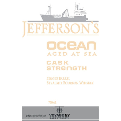 Jefferson’s Ocean Aged At Sea Voyage 27 Cask Strength Bourbon - Goro's Liquor