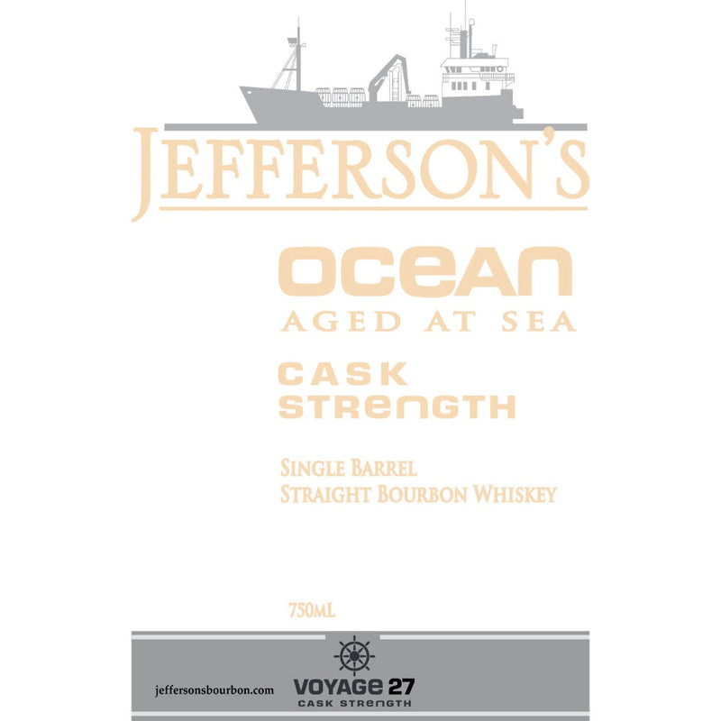 Jefferson’s Ocean Aged At Sea Voyage 27 Cask Strength Bourbon - Goro&