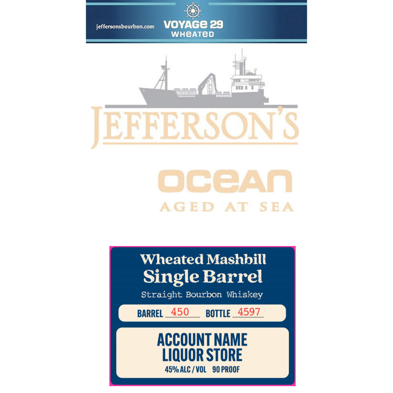 Jefferson’s Ocean Aged at Sea Wheated Mashbill Single Barrel Bourbon Bourbon Jefferson&