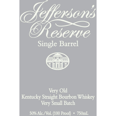 Jefferson's Reserve Very Old Single Barrel Bourbon - Goro's Liquor