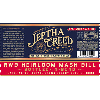 Jeptha Creed Red, White & Blue Kentucky Straight Bourbon - Goro's Liquor