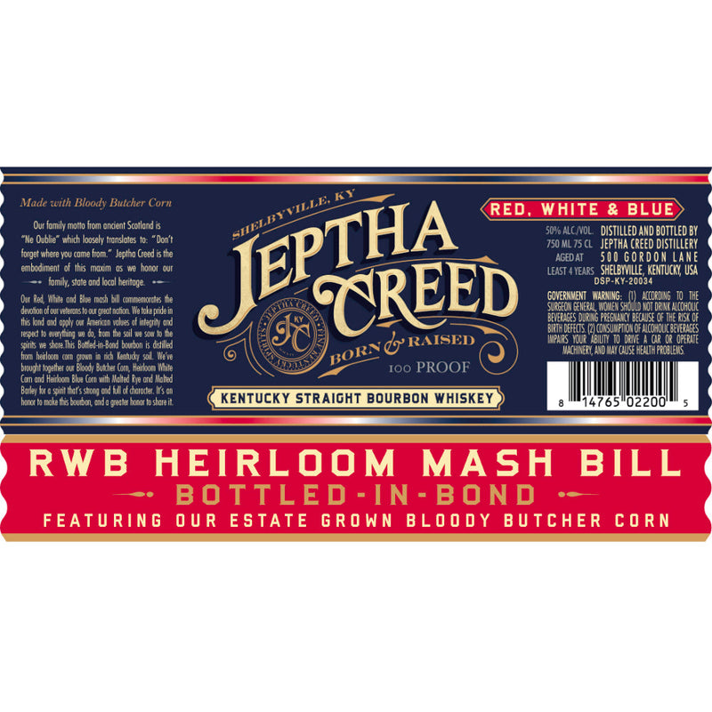 Jeptha Creed Red, White & Blue Kentucky Straight Bourbon - Goro&