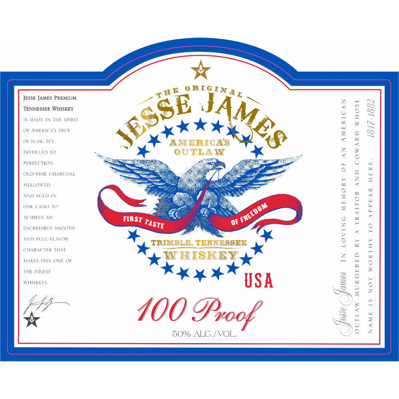 Jesse James 100 Proof Tennessee Whiskey - Goro&