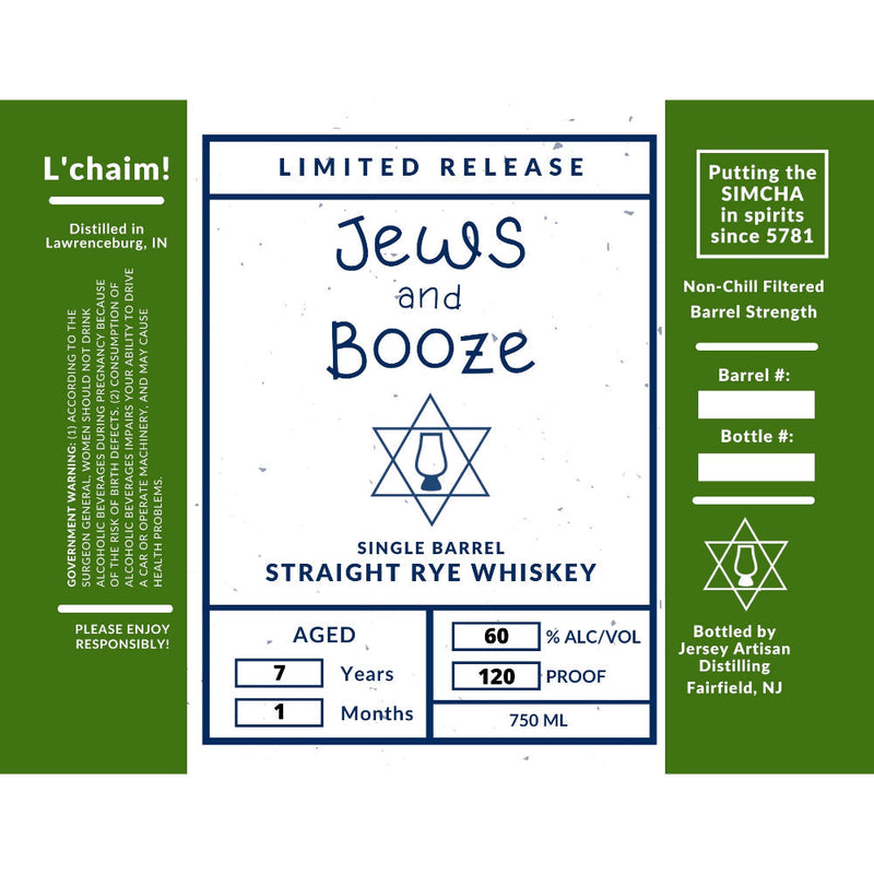 Jews and Booze Single Barrel Straight Rye - Goro&