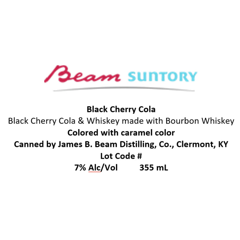 Jim Beam Black Cherry Cola Canned Cocktail - Goro&