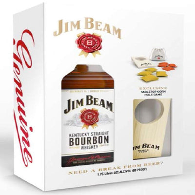 Jim Beam Kentucky Straight Bourbon 1.75L with Cornhole Game - Goro's Liquor