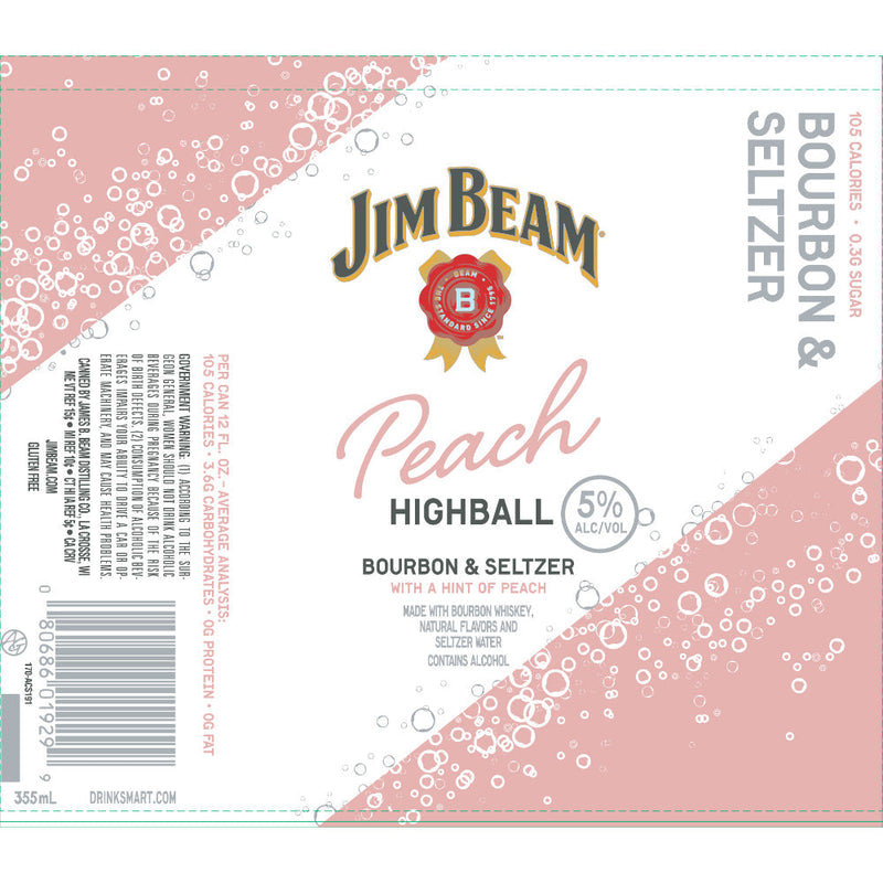 Jim Beam Peach Highball Bourbon & Seltzer - Goro&