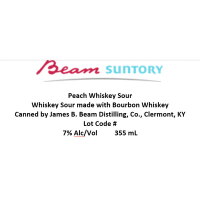 Jim Beam Peach Whiskey Sour Canned Cocktail - Goro's Liquor