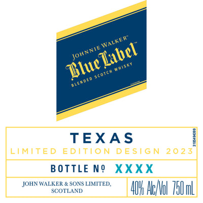 Johnnie Walker Blue Label Texas Limited Edition Design 2023 - Goro's Liquor