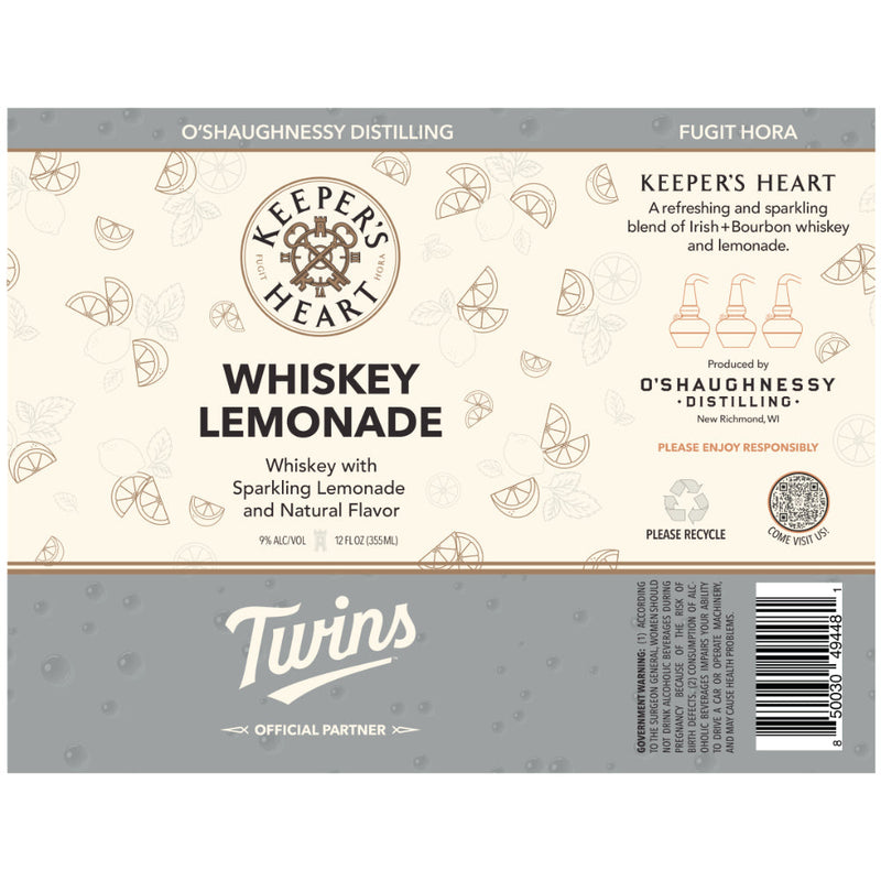 Keeper’s Heart Minnesota Twins Whiskey Lemonade Canned Cocktail - Goro&