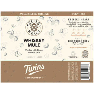 Keeper’s Heart Minnesota Twins Whiskey Mule Canned Cocktail - Goro's Liquor