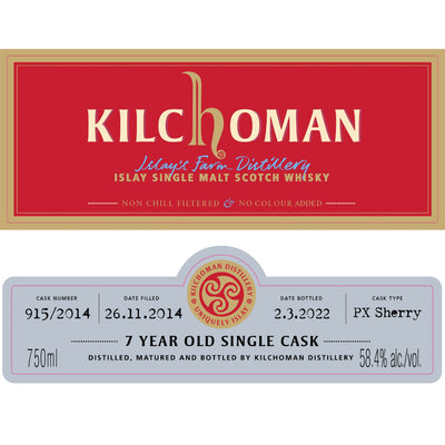 Kilchoman 7 Year Old Single Cask ImpEx Cask Evolution 02/2022 - Goro's Liquor