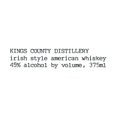 Kings County Irish style American whiskey 375mL - Goro's Liquor