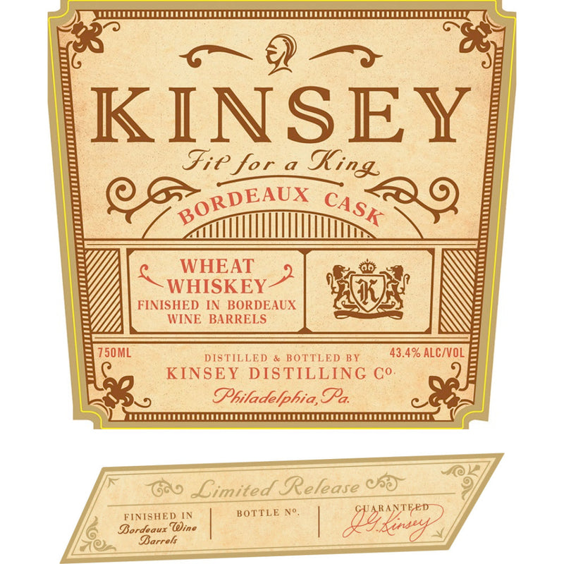 Kinsey Bordeaux Cask Wheat Whiskey - Goro&