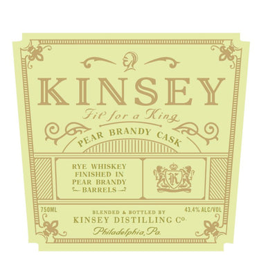 Kinsey Rye Whiskey Finished in Pear Brandy Casks - Goro's Liquor