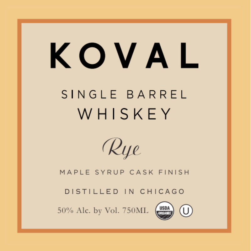 Koval Maple Syrup Cask Finish Rye - Goro&