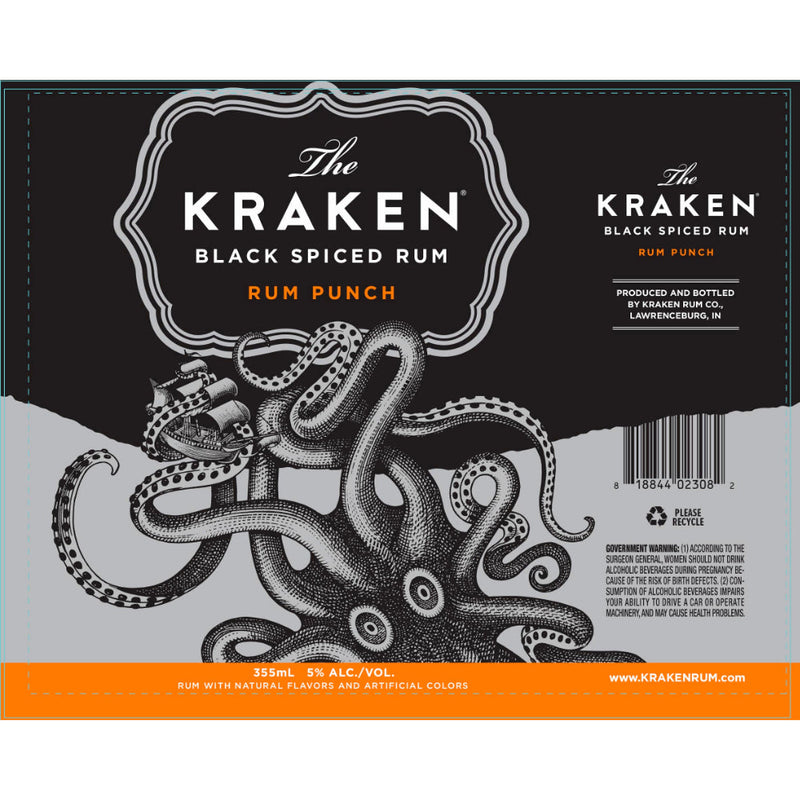 Kraken Black Spiced Rum Punch Cocktail 4PK - Goro&