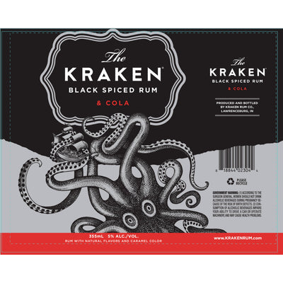 Kraken Black Spiced Rum & Cola Cocktail 4PK - Goro's Liquor