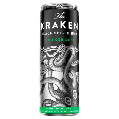 Kraken Black Spiced Rum & Ginger Beer Cocktail 4PK - Goro's Liquor