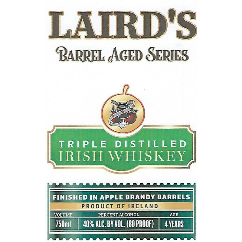 Laird’s Irish Whiskey Finished in Apple Brandy Barrels - Goro&