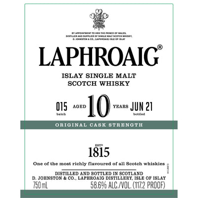 Laphroaig 10 Year Old Cask Strength Batch 015 - Goro's Liquor