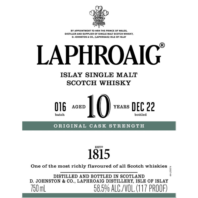 Laphroaig 10 Year Old Cask Strength Batch 016 - Goro&