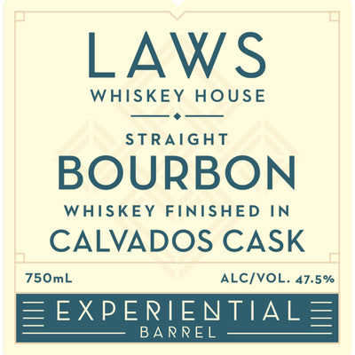 Laws Experiential Barrel Bourbon Finished In A Calvados Cask - Goro's Liquor