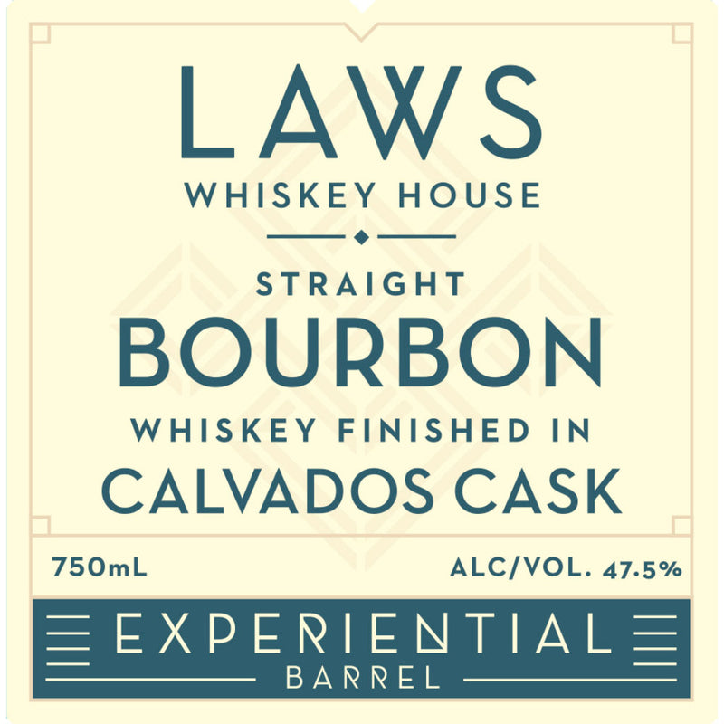 Laws Experiential Barrel Bourbon Finished In A Calvados Cask - Goro&