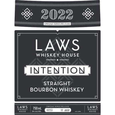 Laws Intention Straight Bourbon Origins Series 2022 - Goro's Liquor