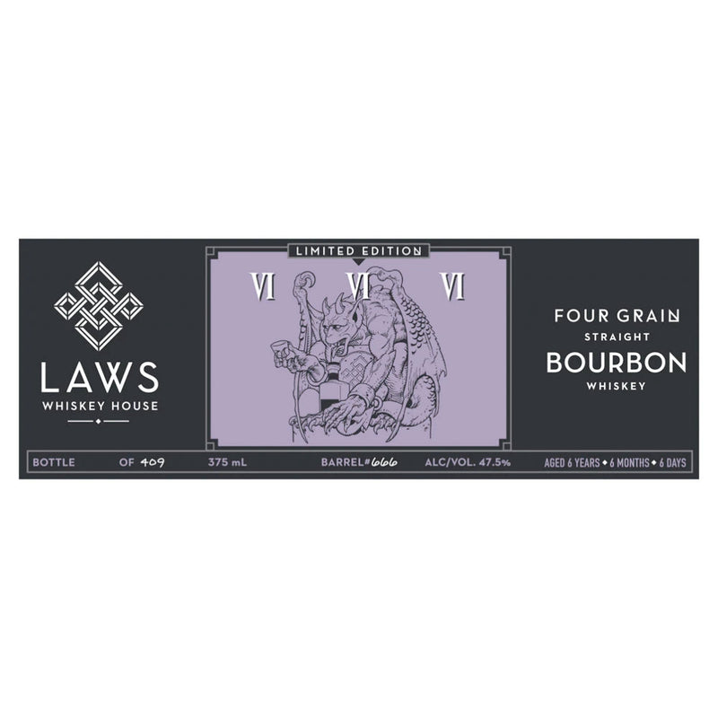 Laws VI VI VI Four Grain Straight Bourbon Whiskey Limited Edition 375ml - Goro&