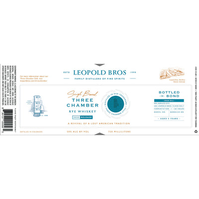 Leopold Bros Three Chamber Rye 2022 Release - Goro's Liquor