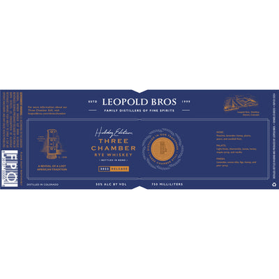 Leopold Bros Three Chamber Rye Holiday Edition 2022 Release - Goro's Liquor