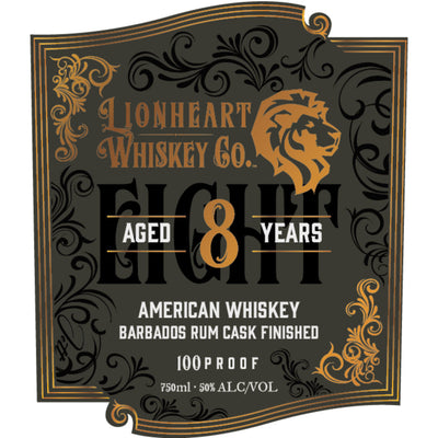 Lionheart 8 Year Old Barbados Rum Cask Finished American Whiskey - Goro's Liquor