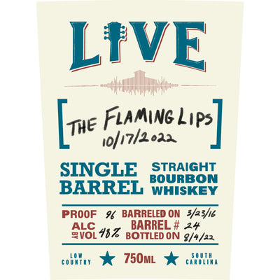 Live The Flaming Lips Single Barrel Straight Bourbon - Goro's Liquor