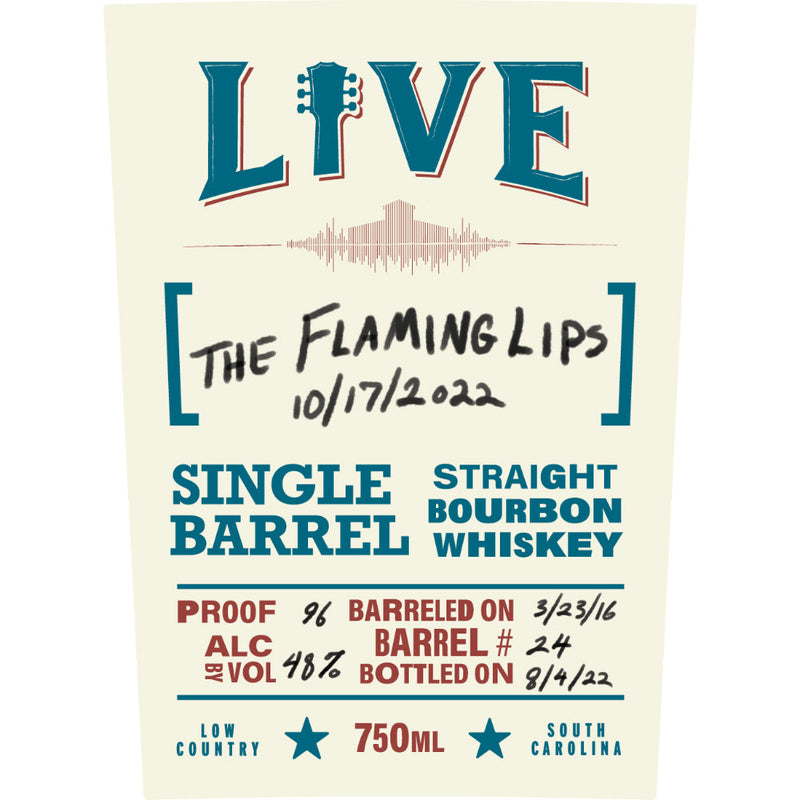 Live The Flaming Lips Single Barrel Straight Bourbon - Goro&