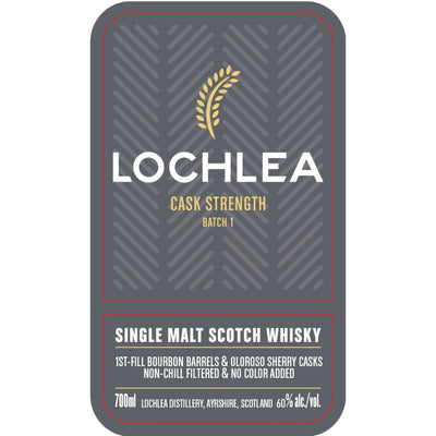 Lochlea Cask Strength Batch 1 Single Malt Scotch - Goro's Liquor
