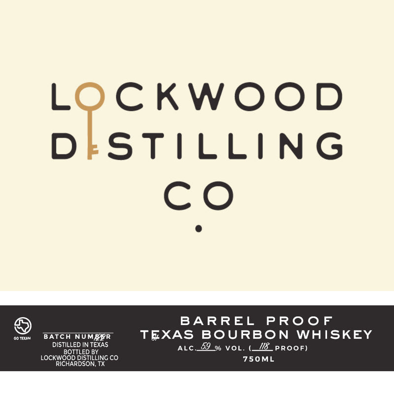 Lockwood Distilling Barrel Proof Texas Bourbon Whiskey - Goro&