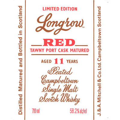 Longrow Red 11 Year Old Tawny Port Cask Matured Scotch - Goro's Liquor
