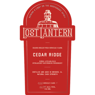 Lost Lantern Cedar Ridge 5 Year Old Iowa Straight Bourbon - Goro's Liquor