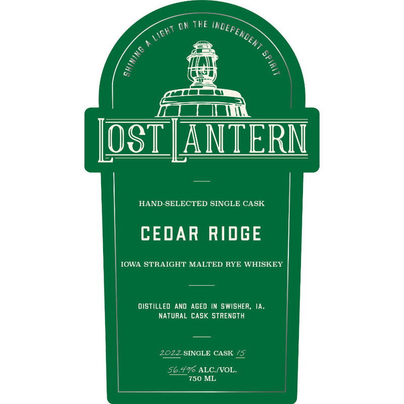 Lost Lantern Cedar Ridge Iowa Straight Malted Rye - Goro&