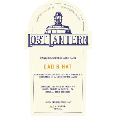 Lost Lantern Dad’s Hat Vermouth Cask Finished Pennsylvania Straight Rye - Goro's Liquor