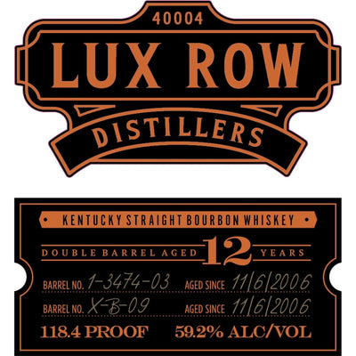 Lux Row Distillers 12 Year Old Double Barreled Bourbon - Goro's Liquor