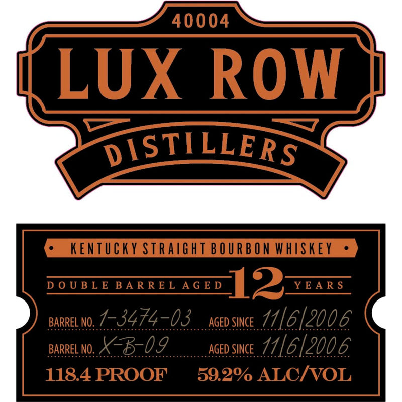 Lux Row Distillers 12 Year Old Double Barreled Bourbon - Goro&