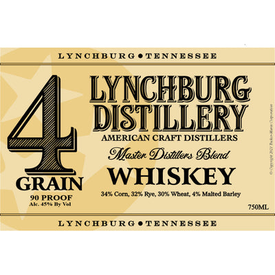 Lynchburg Distillery 4 Grain Whiskey - Goro's Liquor