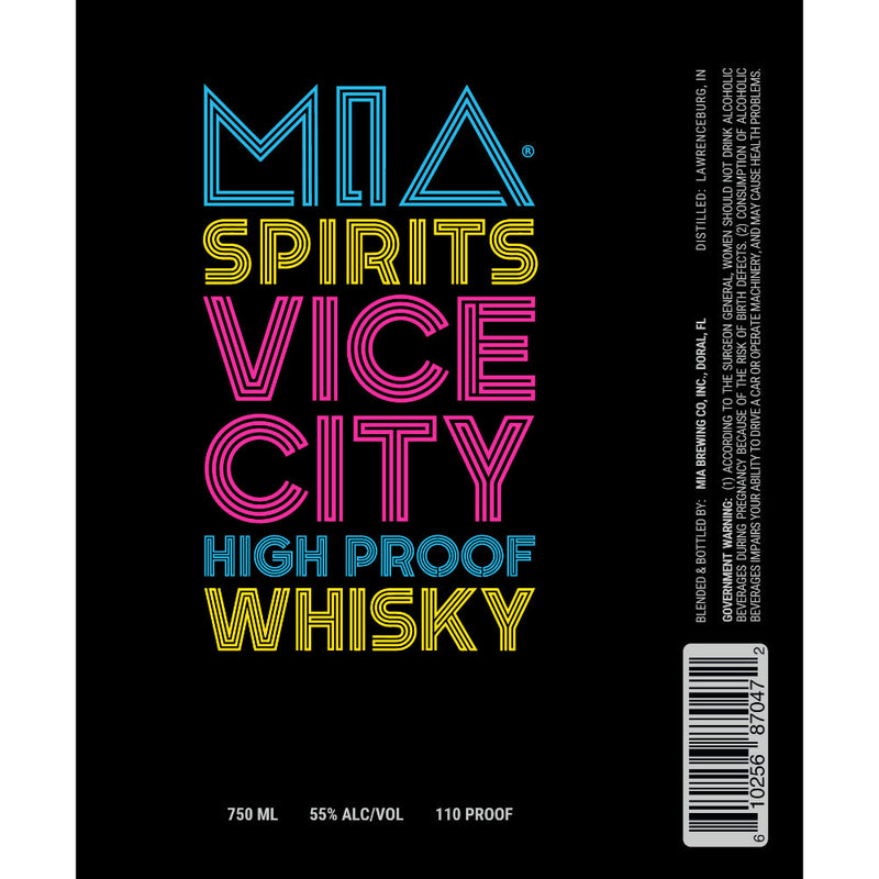 M.I.A. Spirits Vice City High Proof Whisky - Goro&