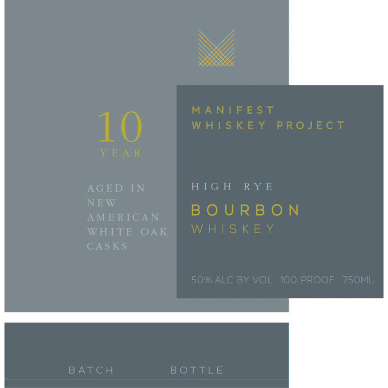 Manifest Whiskey Project 10 Year Old High Rye Bourbon - Goro&