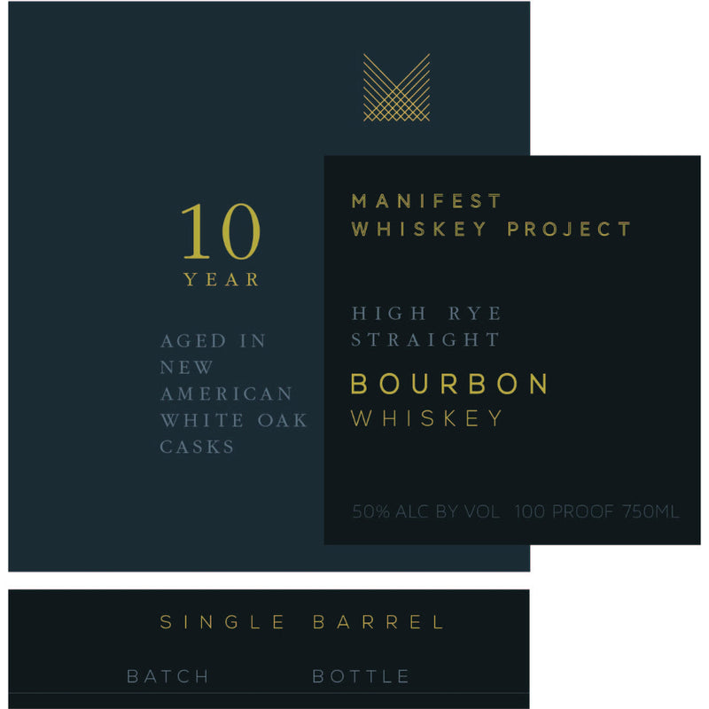 Manifest Whiskey Project 10 Year Old High Rye Straight Bourbon - Goro&