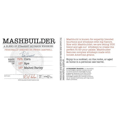 Mashbuilder Blended Bourbon - Goro's Liquor