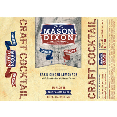 Mason Dixon Basil Ginger Lemonade Craft Cocktail - Goro's Liquor