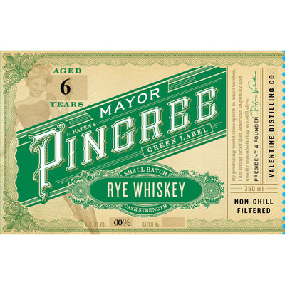 Mayor Pingree Green Label Rye Whiskey - Goro's Liquor